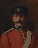 Portrait of an officer of the Royal Warwickshire Regiment by George Crosland Robinson, Oil on canvas, sold Dec 2024