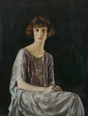 Portrait of Mabel Dixon by Harry Dixon, Oil on canvas, sold Dec 2024
