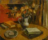 Autumn Flowers Signed and dated Keith Baynes 1925 by Keith Stewart Baynes, Oil on canvas, sold Dec 2024