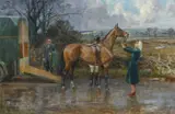 Tacking up Signed and dated Lionel Edwards/60 by Lionel Edwards, Oil on canvas, sold Dec 2024