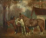Horses in Hyde Park Traces of a signature and dated 1918 by Frederick Whiting, 1918, Oil on canvas, offered Dec 2024