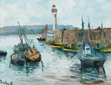 The harbour at Erquy Signed Herbo by Fernand Herbo, Oil on canvas, offered Dec 2024