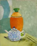 Paradis Bleu Signed S Bussy by Jane Simone Bussy, Oil on canvas, sold Dec 2024