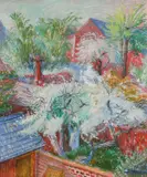 Flowery April Signed and dated BOYLE 45 by Alicia Boyle, Oil on board, sold Dec 2024