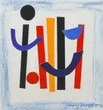 Untitled by Terry Frost, Mixed media and collage on paper, sold Dec 2024