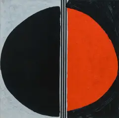 3 Divide Acrylic and collage by Terry Frost, Acrylic and collage on board, sold Dec 2024