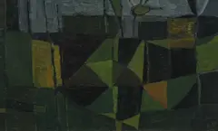 Landscape Indistinctly by Alan Reynolds, Oil on board, offered Dec 2024