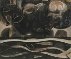 The Flood Signed with initials and dated NA61 by Norman Adams, Oil on canvas, sold Dec 2024
