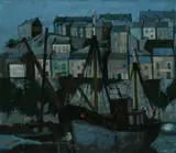 Brixham Harbour Signed and dated Nathaniel xii 57 by Thomas Nathaniel Davies, Oil on board, sold Dec 2024