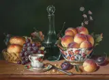 Still life with fruit by Raymond Campbell, Oil on canvas, sold Dec 2024