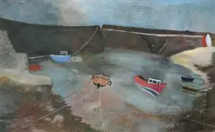 The Harbour Signed with initials and dated TN96 by Tessa Newcomb, Oil on board, sold Dec 2024