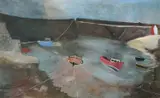 The Harbour Signed with initials and dated TN96 by Tessa Newcomb, Oil on board, sold Dec 2024