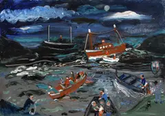 A Happy Shipwreck Signed and inscribed Fred Yates/A Happy Shipwreck/because by Fred Yates, Oil on canvas, sold Dec 2024