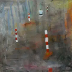 Man Running by Mary Newcomb, Oil on canvas, sold Dec 2024
