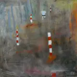 Man Running by Mary Newcomb, Oil on canvas, sold Dec 2024
