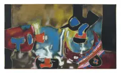 Carib IV Signed by Aubrey Williams, Oil on canvas, sold Dec 2024
