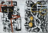 Abstract Signed with initials and dated M C 5 99 by Maurice Cockrill, Mixed media on paper, sold Dec 2024