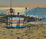 Starting the Holiday Signed Richard Price by Richard Price, Oil on canvasboard, sold Dec 2024