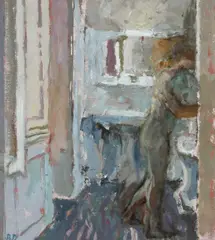 Cherbourg I - Evening Signed with initials BD by Bernard Dunstan, Oil on canvasboard, sold Dec 2024