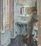 Cherbourg I - Evening Signed with initials BD by Bernard Dunstan, Oil on canvasboard, sold Dec 2024