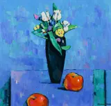Blue Still Life Signed Terence Clarke by Terence Clarke, Oil on canvas, sold Dec 2024