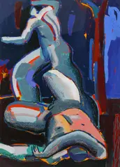 Untitled by Fraser Taylor, Acrylic on paper, sold Dec 2024