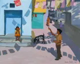 Election Day by Andrew Macara, Oil on canvas, sold Dec 2024
