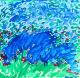 Bassin Couvert Signed and dated Toulgouat 89 by Jean-Marie Toulgouat, Oil on paper, sold Dec 2024