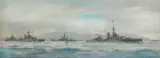HMS Orion Signed and dated FRANK WOOD 1923 by Frank Watson Wood, Wood, offered Dec 2024