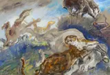 Der Panther Signed by Max Slevogt, Gouache, sold Dec 2024