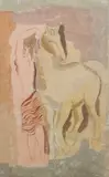 Horse and rider Signed KÁDÁR/BELA by Béla Kádár, Gouache, sold Dec 2024
