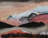 Snaefellsnes by Keith Grant, Mixed media on paper, sold Dec 2024