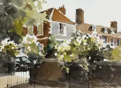 Roses in The Close by John Yardley, Pencil and watercolour, sold Dec 2024