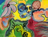 Abstract Signed and dated G W Pailthorpe/8 by Grace Pailthorpe, Watercolour and bodycolour, sold Dec 2024