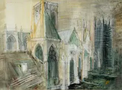 York Minster Signed John Piper by John Piper Ch, ink, sold Dec 2024