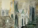 York Minster Signed John Piper by John Piper Ch, ink, sold Dec 2024