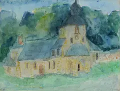Notre Dame de Grace by Adrian Ryan, Pencil and watercolour, sold Dec 2024