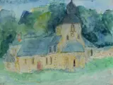 Notre Dame de Grace by Adrian Ryan, Pencil and watercolour, sold Dec 2024