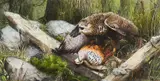 Buzzard and a Red-Legged Partridge Signed and dated TERENCE LAMBERT 93 by Terence Lambert, Watercolour and bodycolour heightened with gum arabic, offered Dec 2024