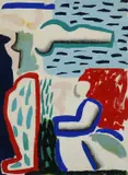 Untitled by Fraser Taylor, gouache, sold Dec 2024