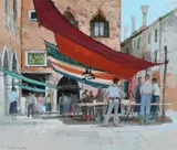 Campo della Pescaria by Moira Huntly, gouache, sold Dec 2024