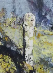 Cross and Land by David Tress, Watercolour and mixed media on paper, sold Dec 2024
