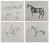 A sketchbook containing seven studies by Joseph Appleyard, pencil, sold Dec 2024