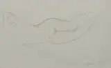 Reclining female nude Signed M by Moissey Kogan, drawing, sold Dec 2024