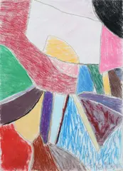 Abstract Signed and dated Gillian/Ayres 86 by Gillian Ayres, Pastel, offered Dec 2024