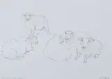 Tups resting by Dido Crosby, Pencil, sold Dec 2024
