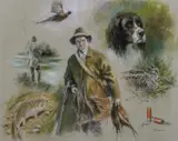 The sportsman Signed JOEL KIRK by Joel Kirk, Pastel, sold Dec 2024