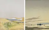 Early Morning by Sylvan G. Boxsius, woodcut, sold Dec 2024