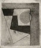 Abstract Signed by George Dannatt, Etching, engraving, drypoint, aquatint and deep bite, sold Dec 2024