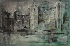 Caernarvon Castle I by John Piper Ch, Screenprint, sold Dec 2024